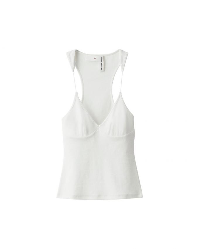 Top met transparante bandjes