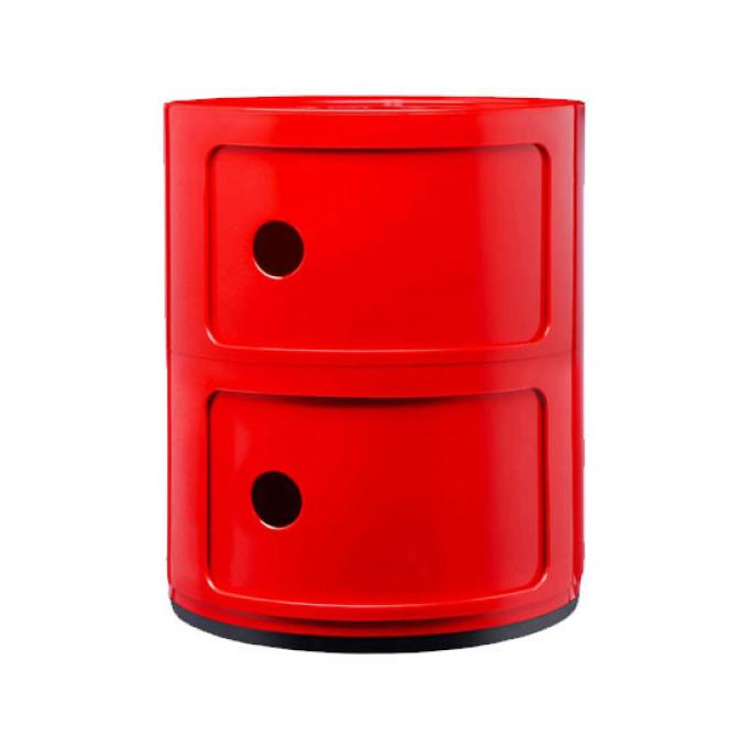 Felrood industrieel nachtkastje