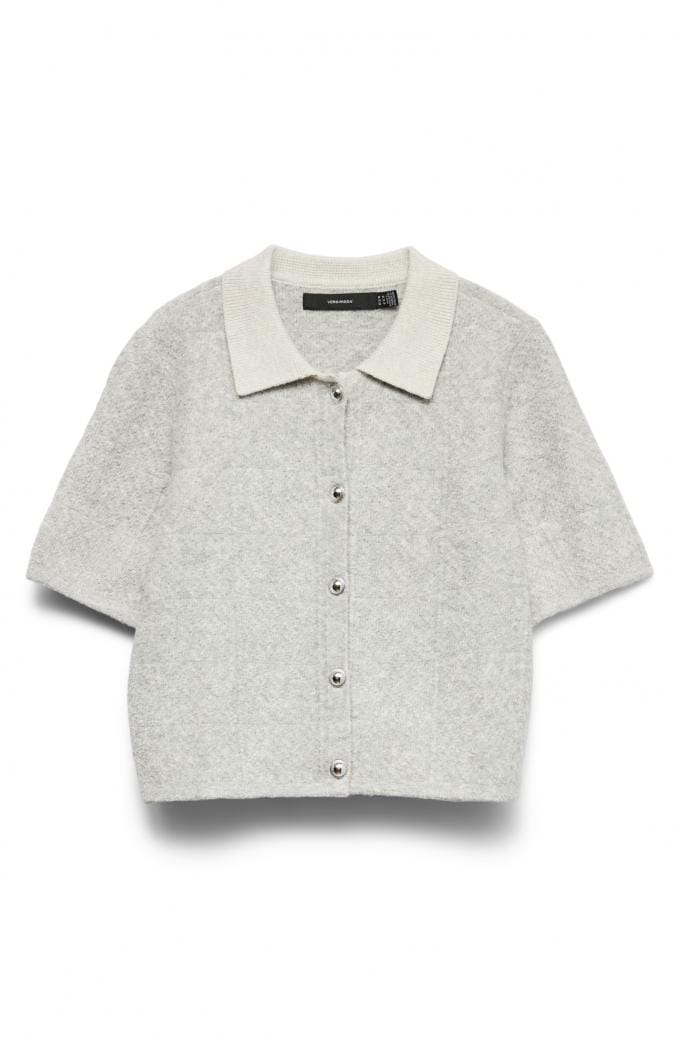 Gebreide cardigan met kraagje
