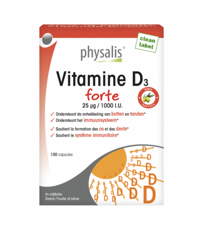 Physalis, Vitamine D3 forte - 100 gélules