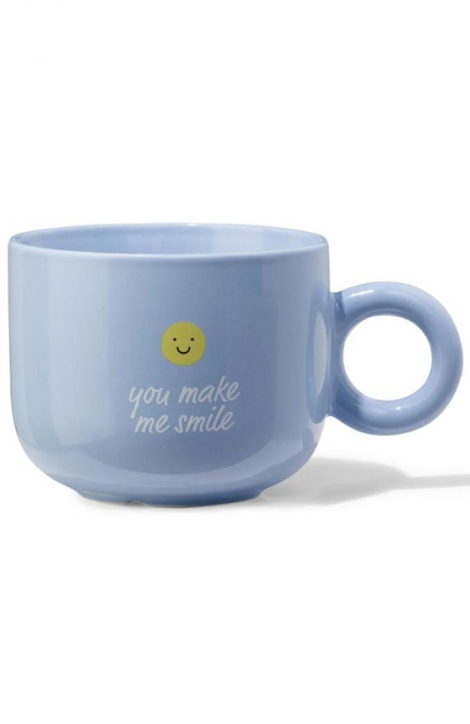 Tas met smiley en quote