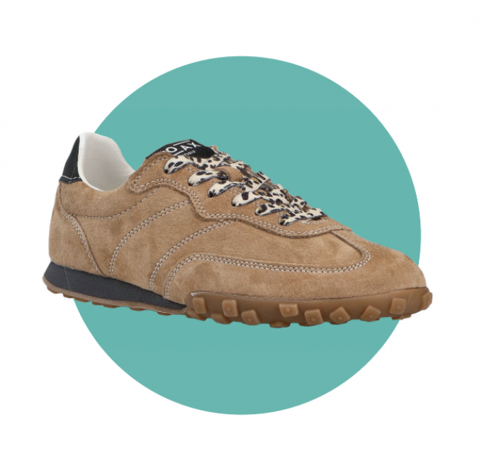 Baskets marron en daim 