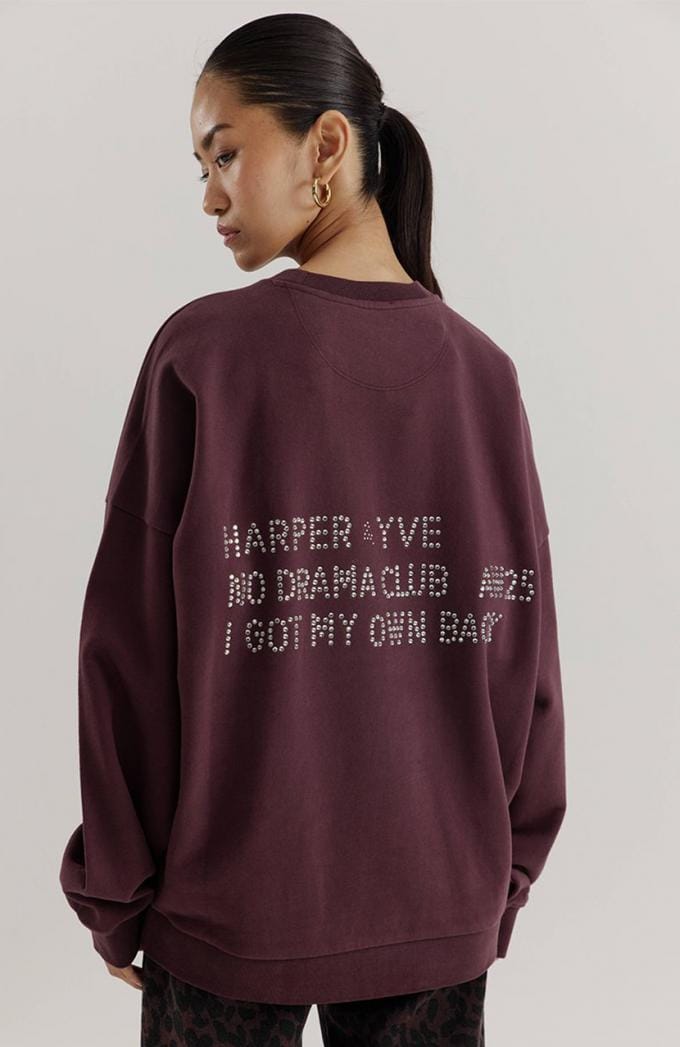 Sweatshirt met strassteentjes