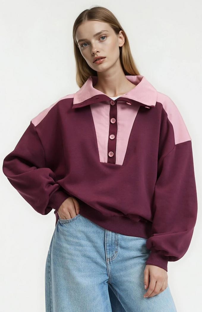Meerkleurige sweater met kraag