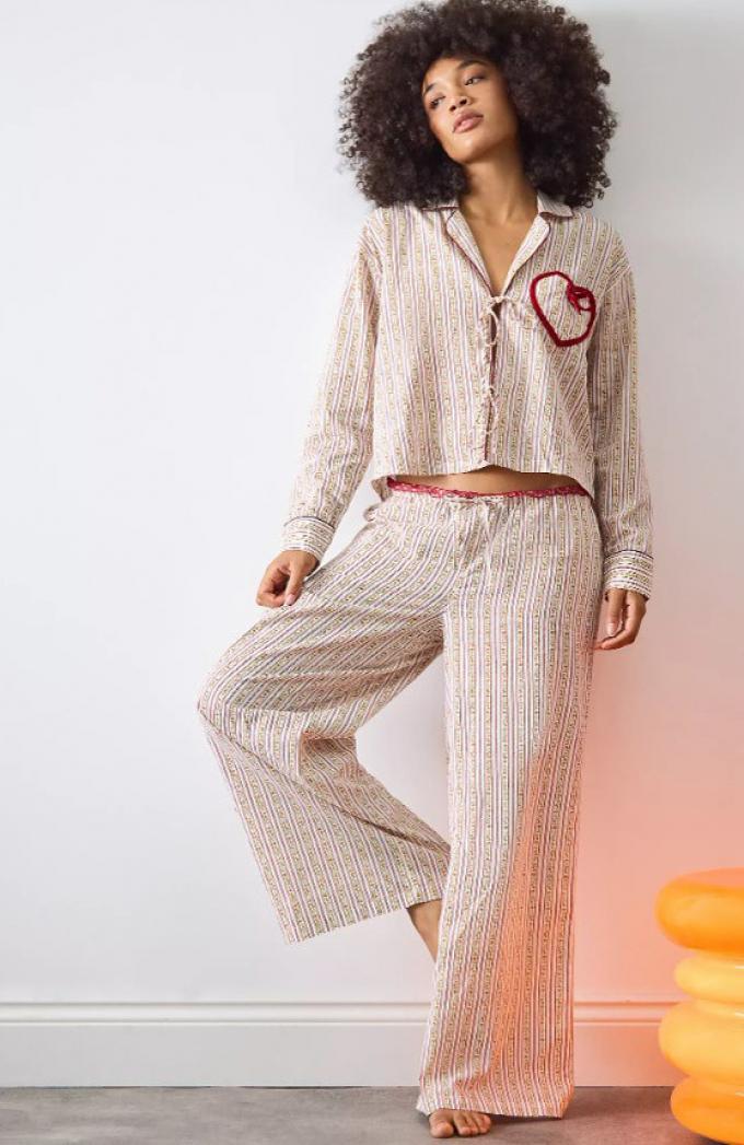 Katoenen pyjama met print