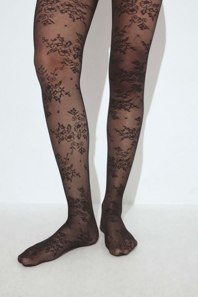 Collant imprimé fleuri