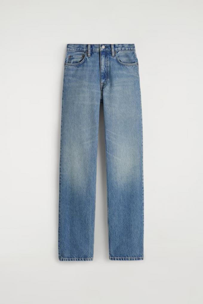 Straight-leg jeans in lichte wassing