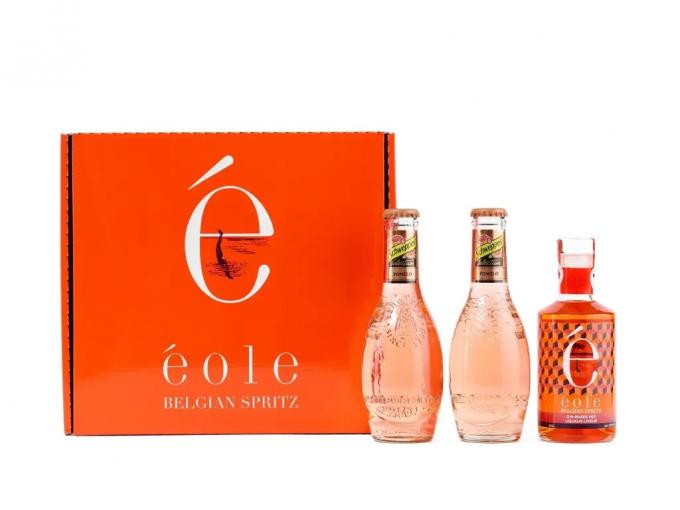 Chant d’Eole, koffertje met Eole Belgian Spritz 20 cl + 2 flesjes Schweppes