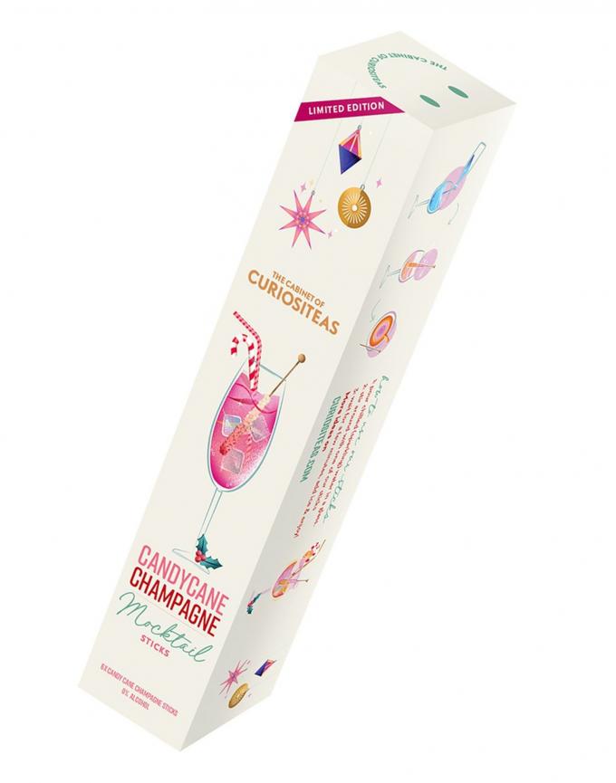 Mocktailsticks met de smaak 'Candy Cane Champagne'