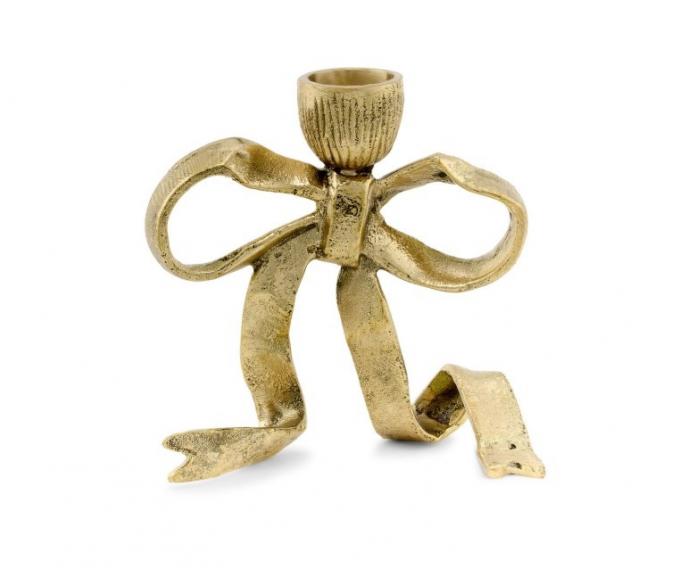 Gouden kandelaar met strik