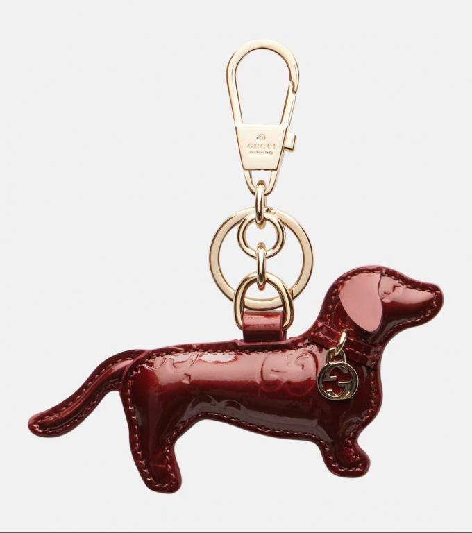 Bag charm-sleutelhanger met teckel