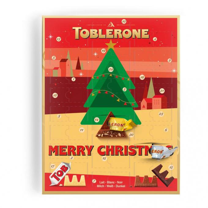 Adventskalender met Toblerone-chocolade