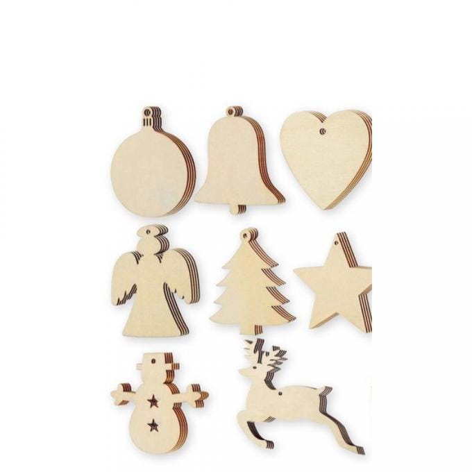 Houten kerstversieringen