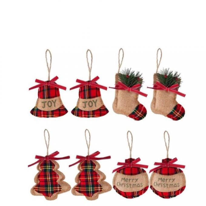 Tartan kerstballen