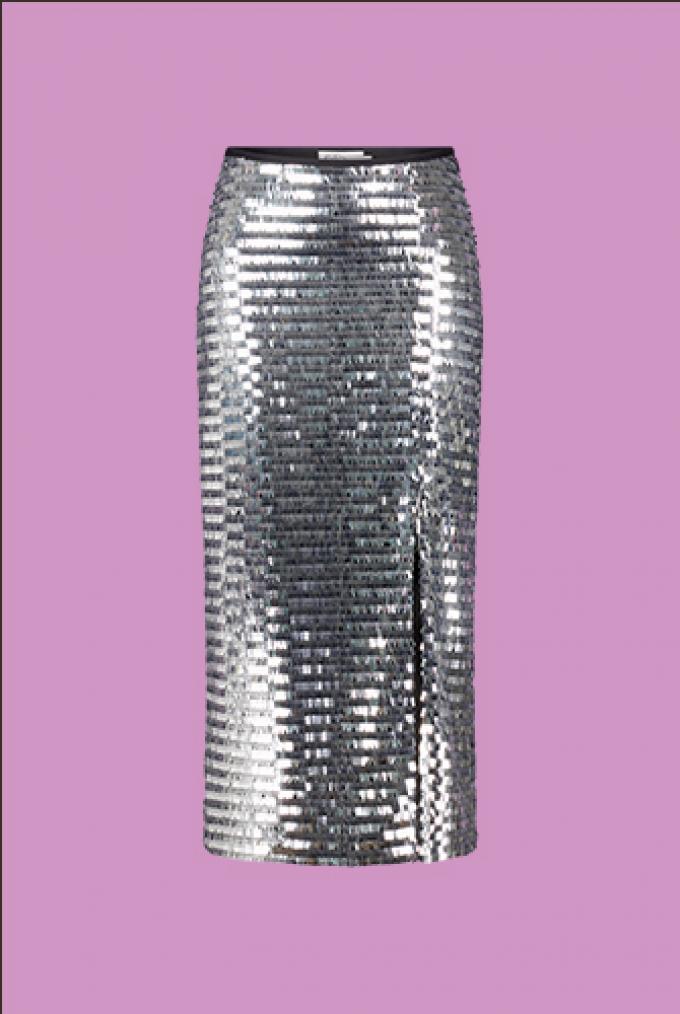 Kokerrok met pailletten