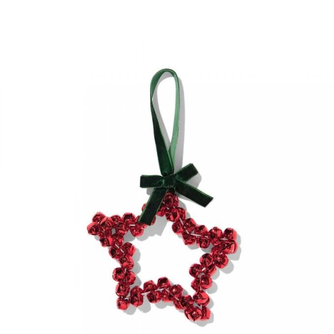 Kerstster gemaakt van ijzeren belletjes