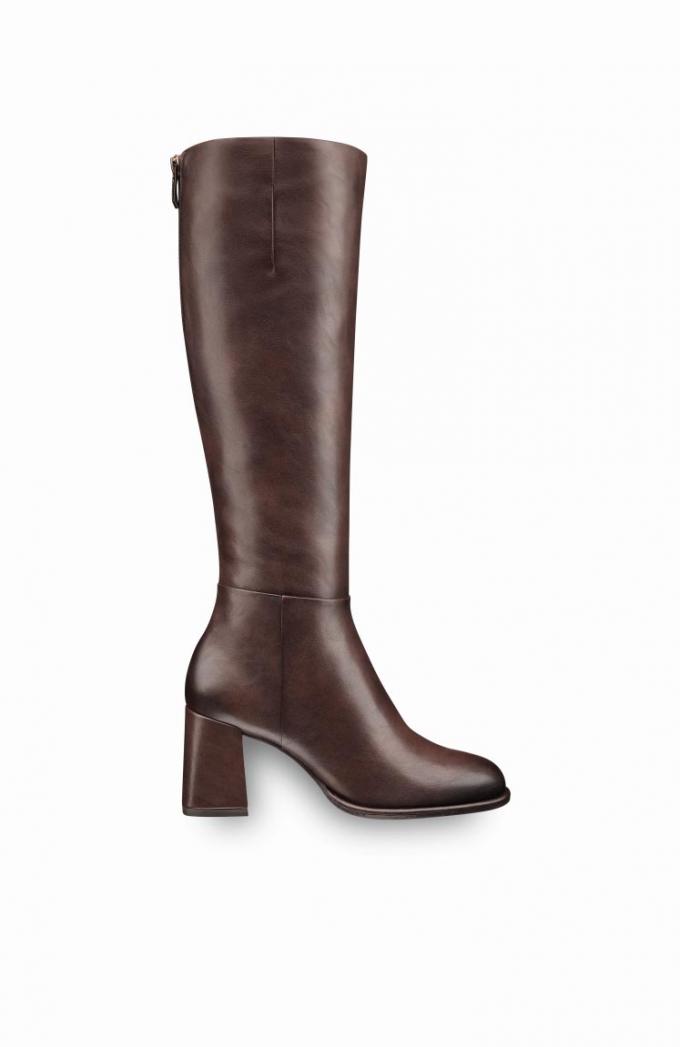 Bruine laarzen met hak