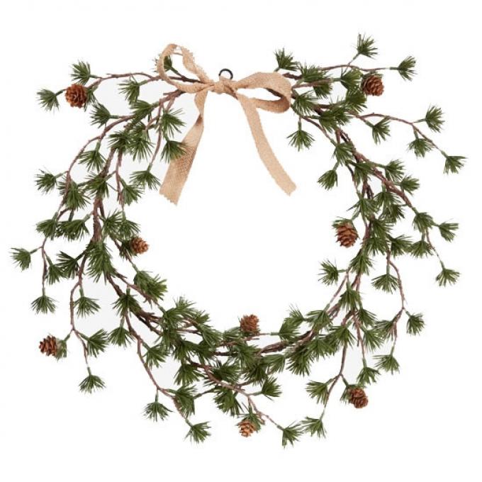 Kerstkrans ‘HOD’ met dennenappels