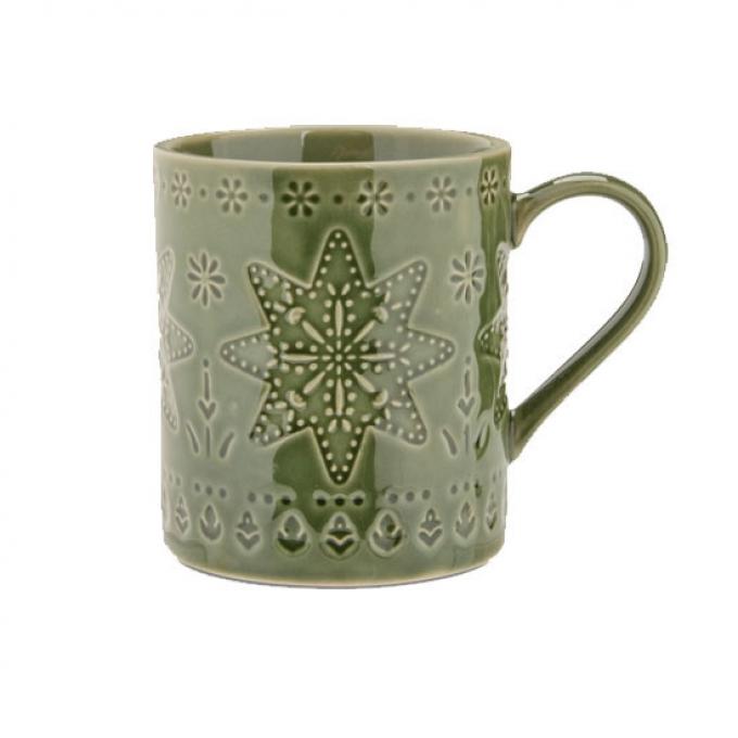 Feestelijke groene ‘MALAKIT’ mok