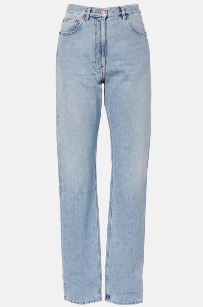Basic jeans met rechte pijpen