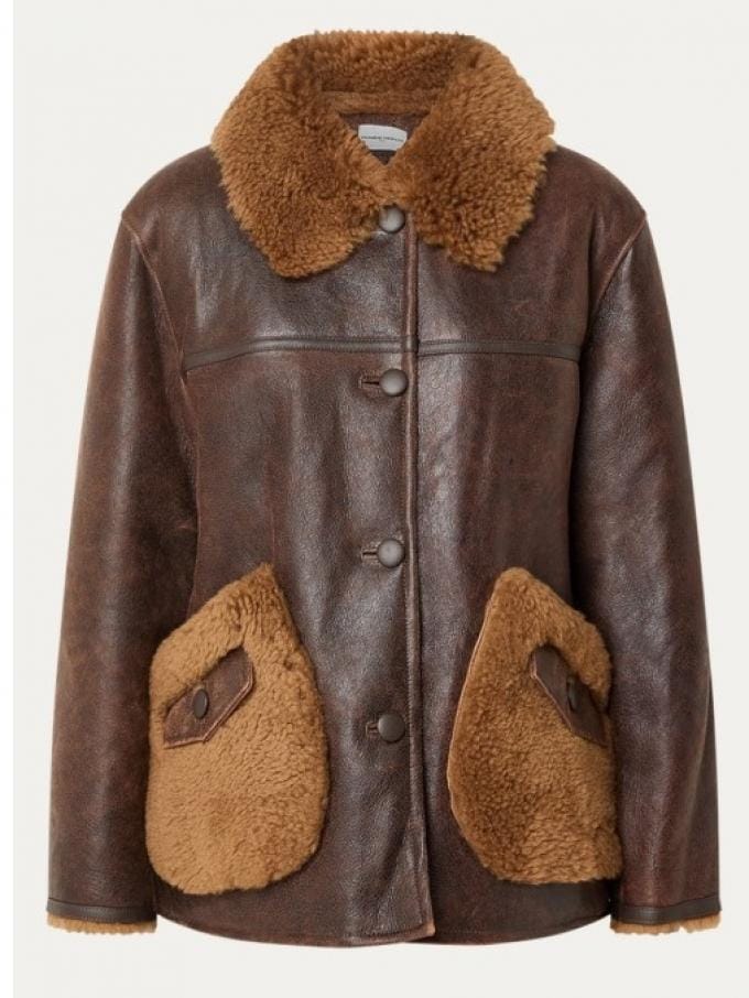 Lammy coat met teddy fur