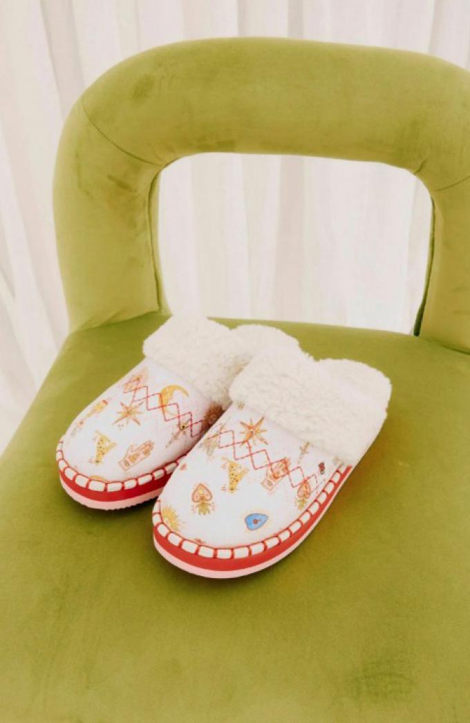 Pantoffels met printje