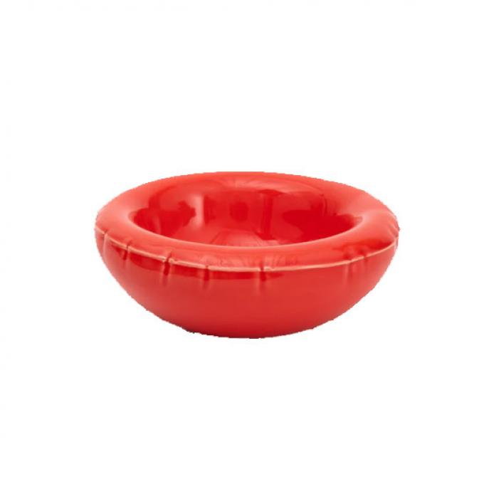 Felrode 'Lisa'-eetkom uit keramiek