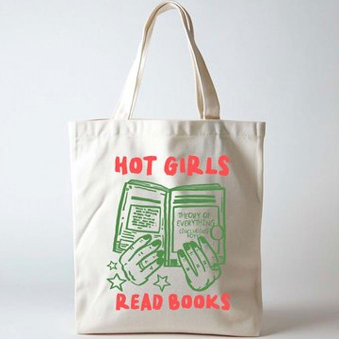 Totebag 'Hot girls read books'