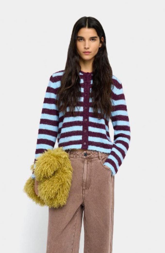 Gestreepte cardigan