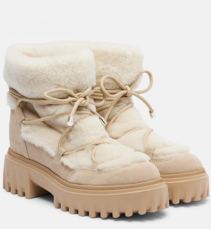 Sneeuwlaarsjes met teddy en veters 