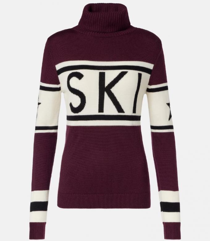 Wollen turtle-neck trui met logo