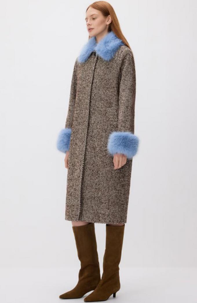 Long manteau et fausse fourrure