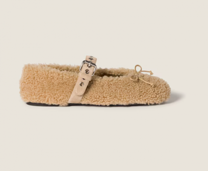 Les ballerines en peau de mouton