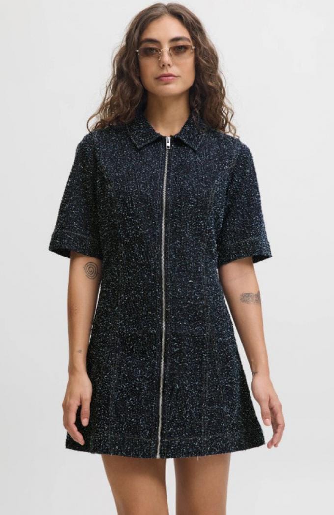 Denim jurk met glitters