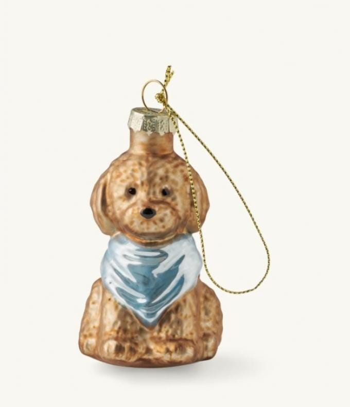 Kitscherige kerstdecoratie-hond