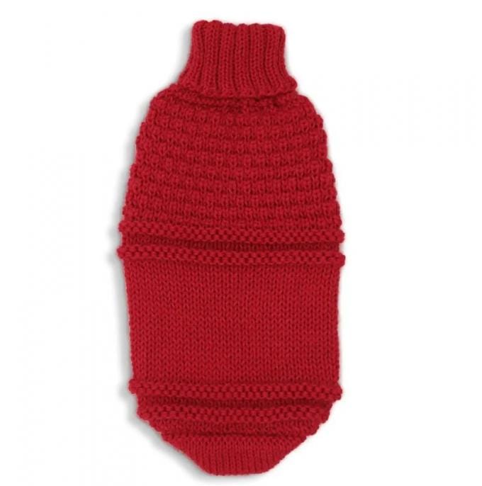 Chunky knitted kersttrui in rood