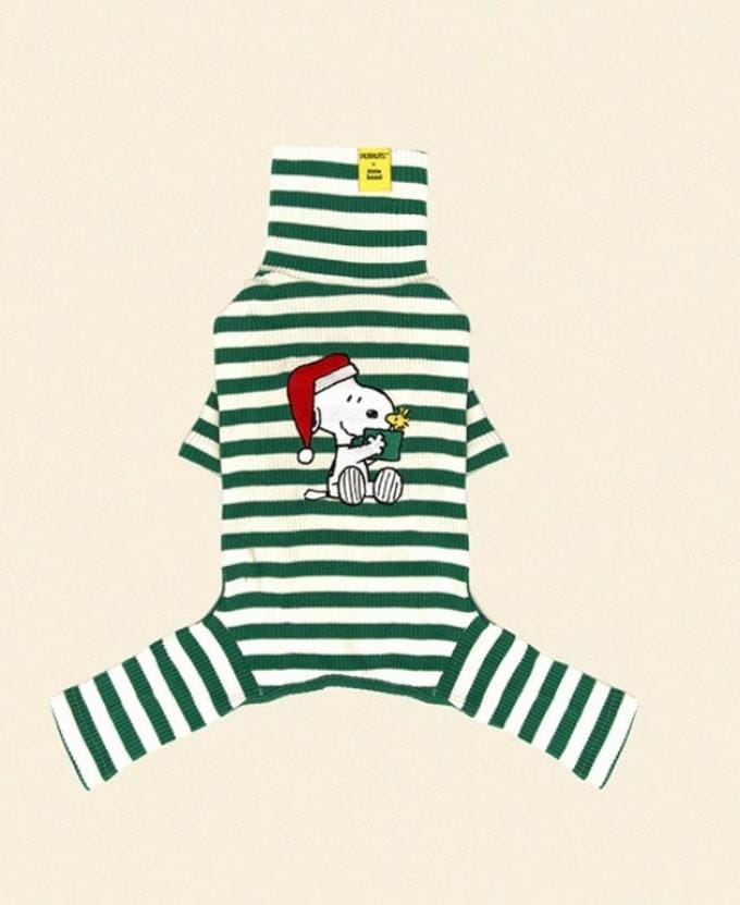 Gestreepte onesie met snoopy en peanuts