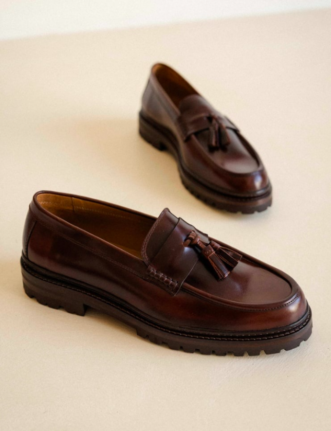 Des mocassins en cuir 