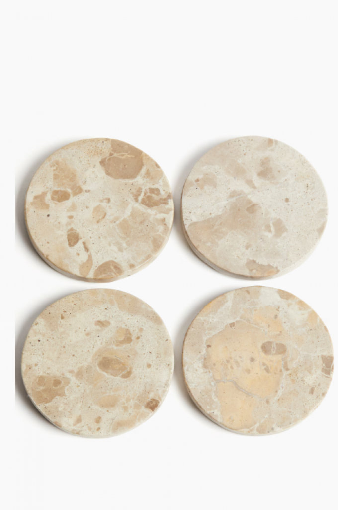 Lot de 4 sous-verres en marbre