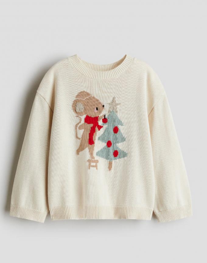 Trui met kerstmuis