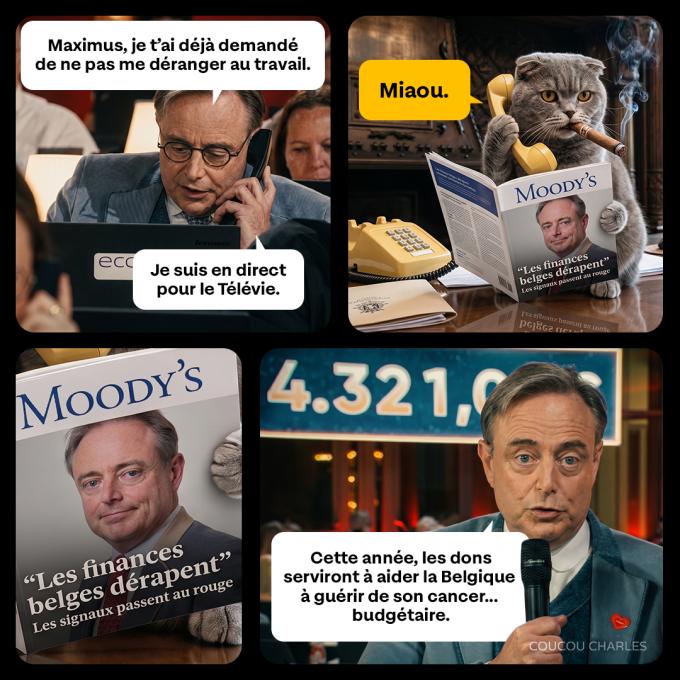 Le Coucou Charles de la semaine: Bart De Wever, son chat et le Télévie