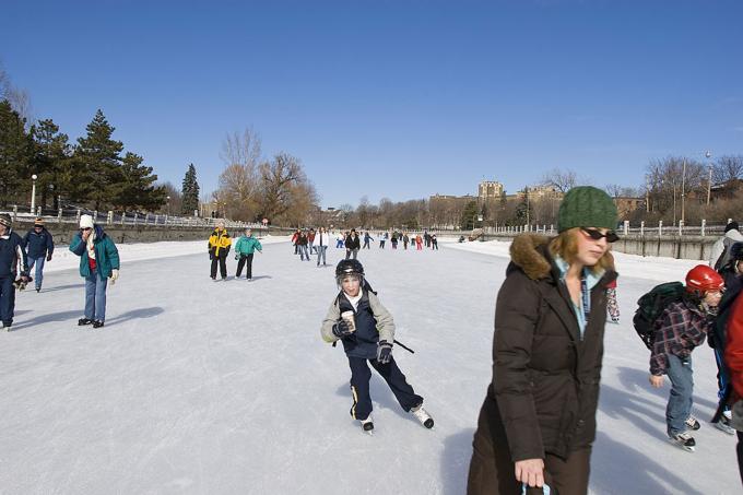 Rideau Canal à Ottawa, en temps hivernal normal