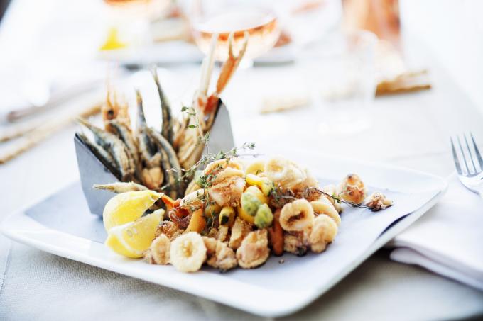 Fritto misto di pesce e verdure