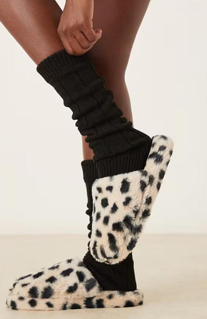 Slippers met dalmatiërprint