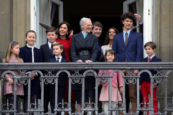 la reine Margrethe du Danemark entoure de sa descendance 2018