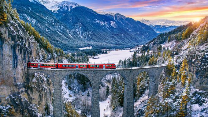 train pont montagne/