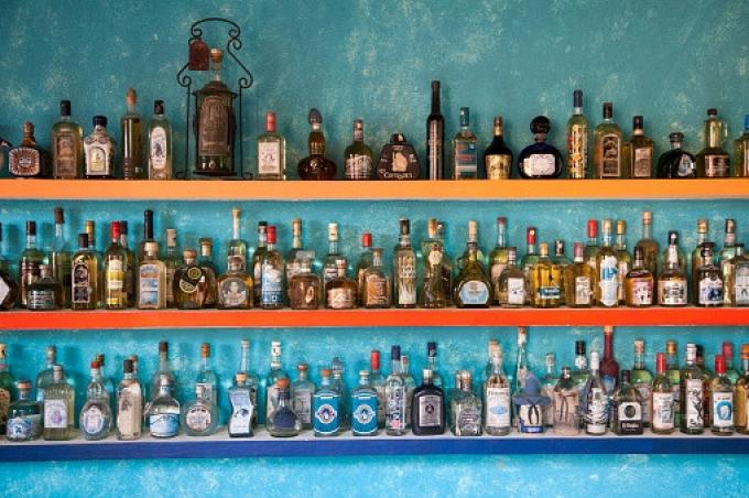 tequila selection bouteilles