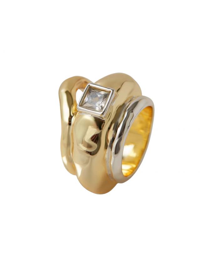 Statementring met steentje