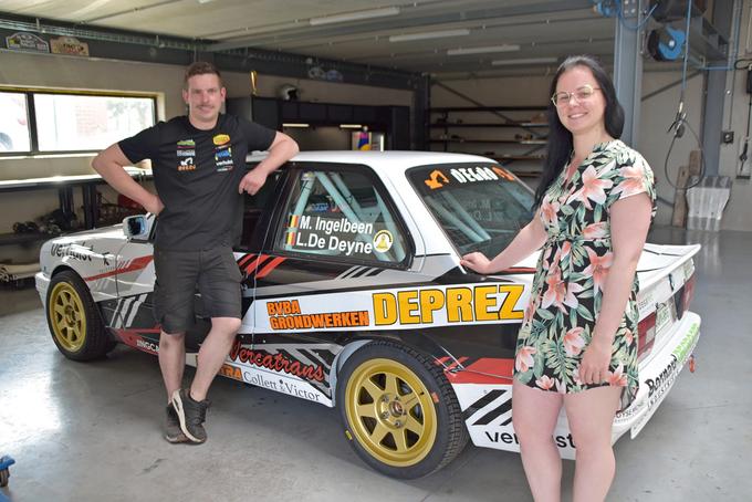 Ingelbeen Rally Michiel Ingelbeen en zijn vriendin Lisa samen in de rallywagen ...