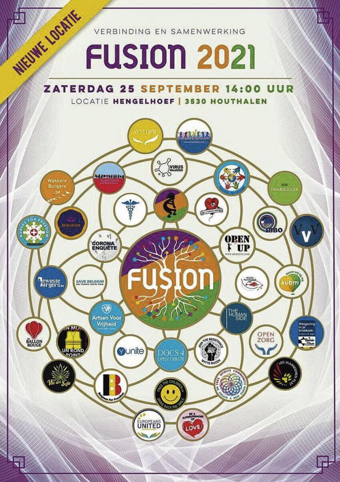 Op het ‘Fusion Festival’ in september 2021 kwamen heel wat corona-actiegroepen samen